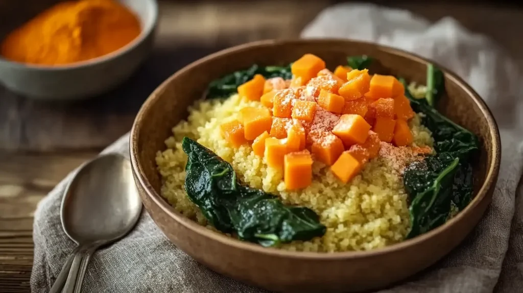 Carrot and Spinach Recipes with Couscous