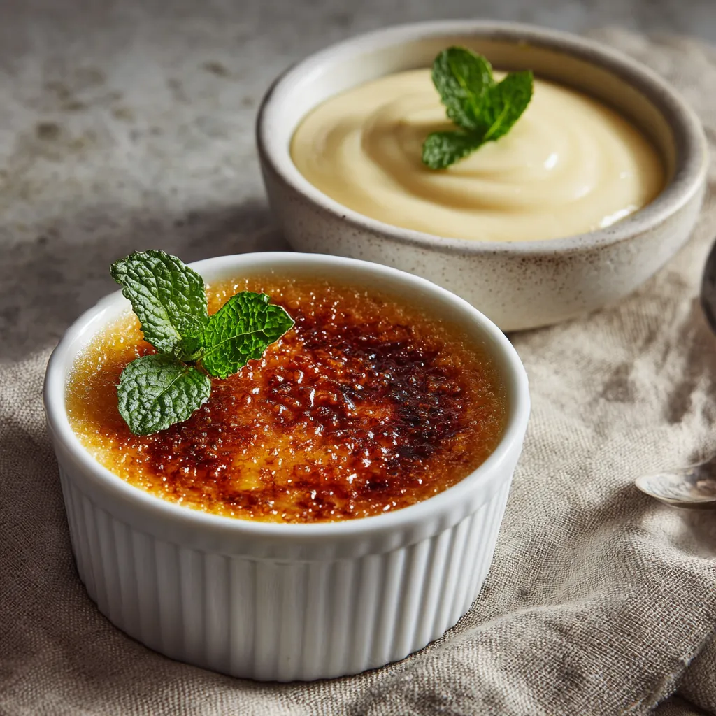 what’s the difference between crème brûlée and custard visual comparison