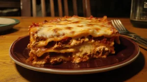 Traditional Meat Lasagna Ready to Serve