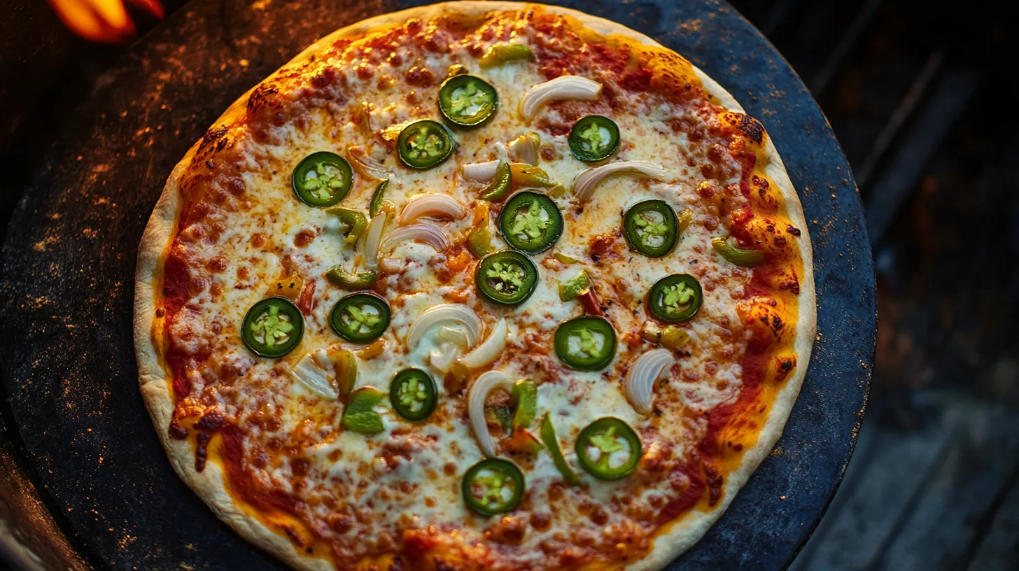 Delicious Domino’s Mexican Pizza with spicy toppings and melted cheese.