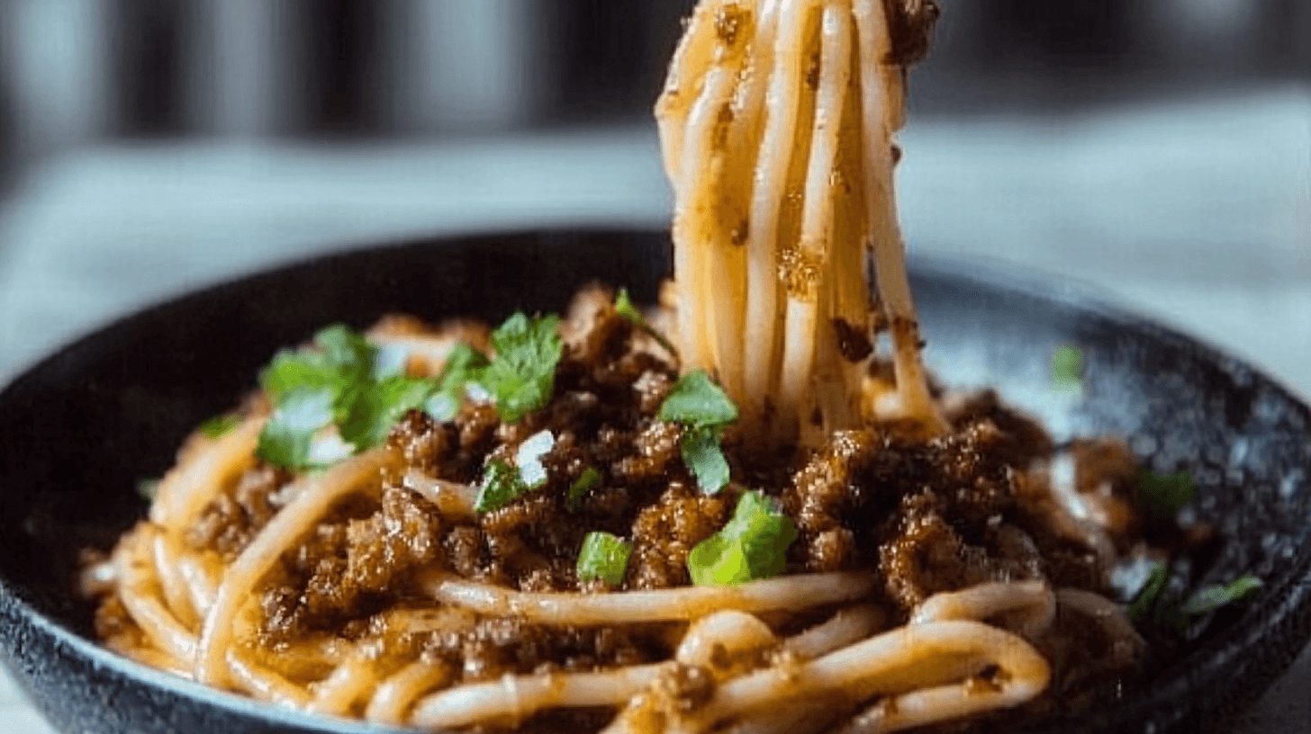 Ground Beef Mongolian Noodles