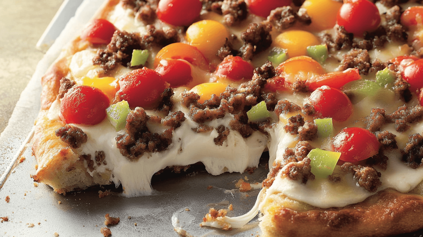 Beef Breakfast Pizza Olé