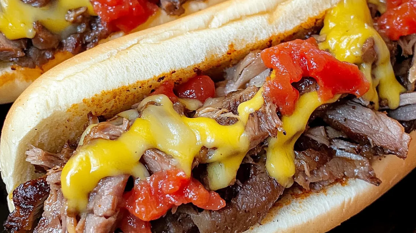 Brisket Cheesesteak with Spicy Tomato Topping