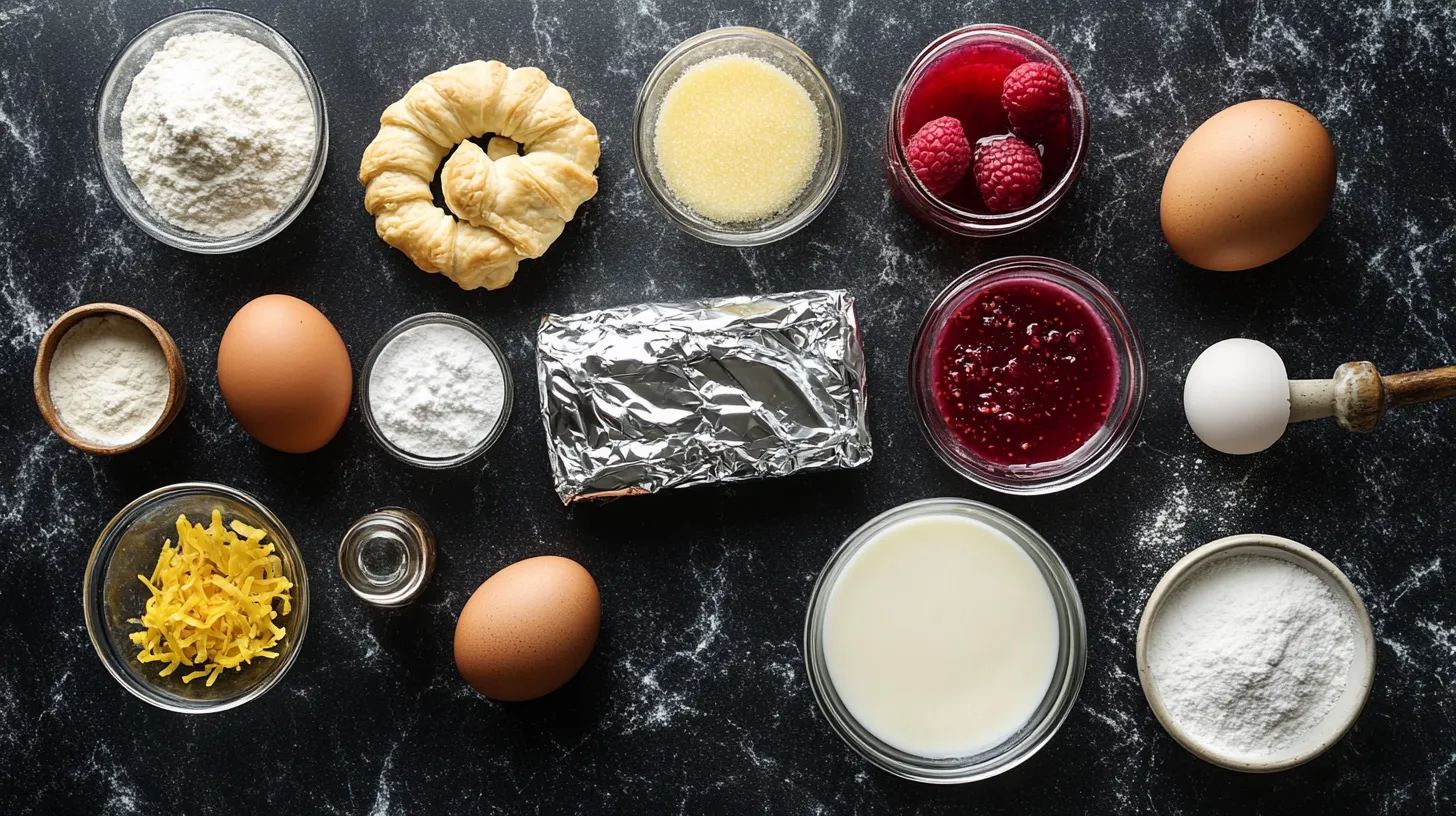 Raspberry Cream Cheese Crescent Ring ingredients