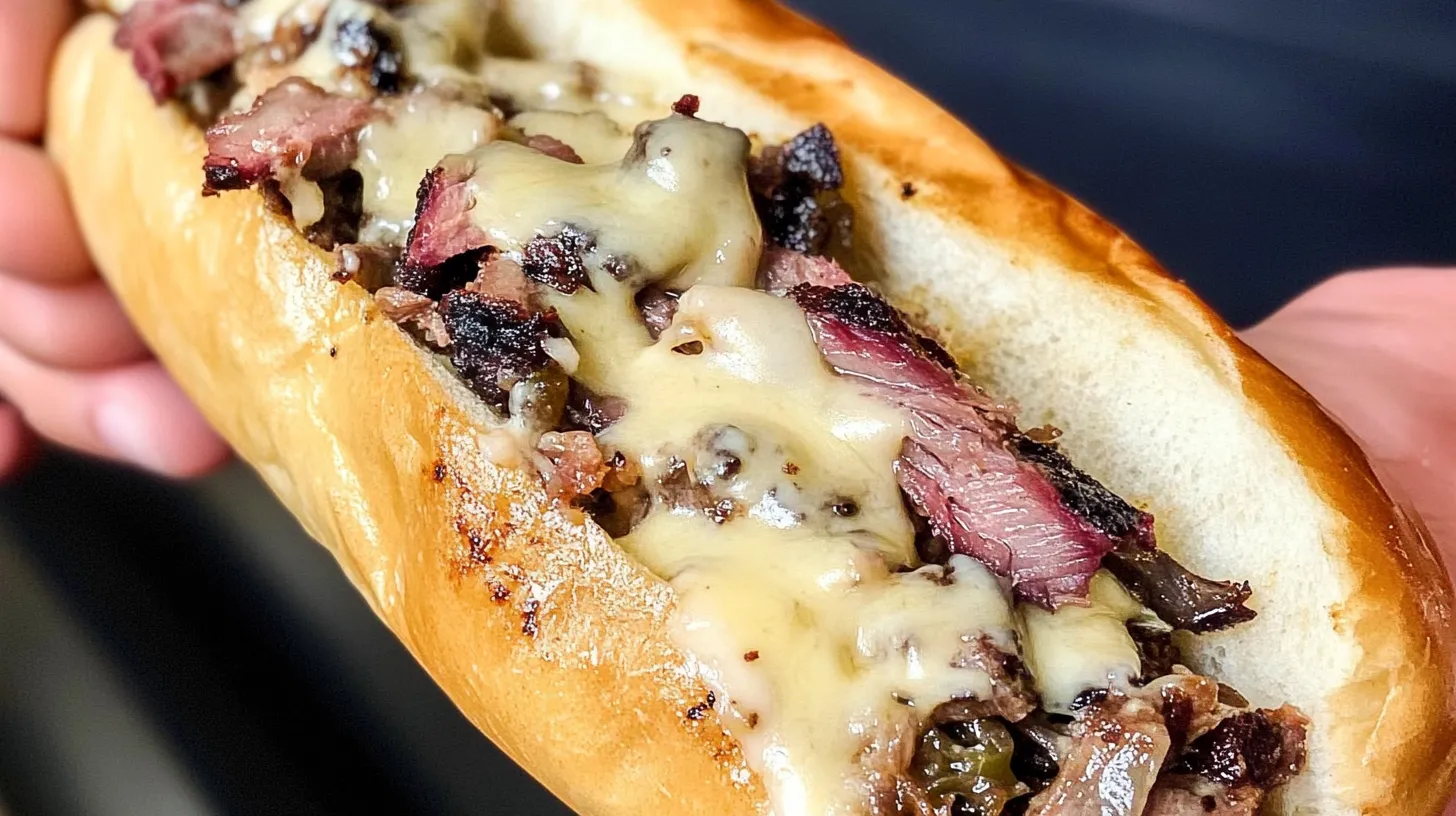 Smoky Brisket Cheesesteak with Melted Provolone