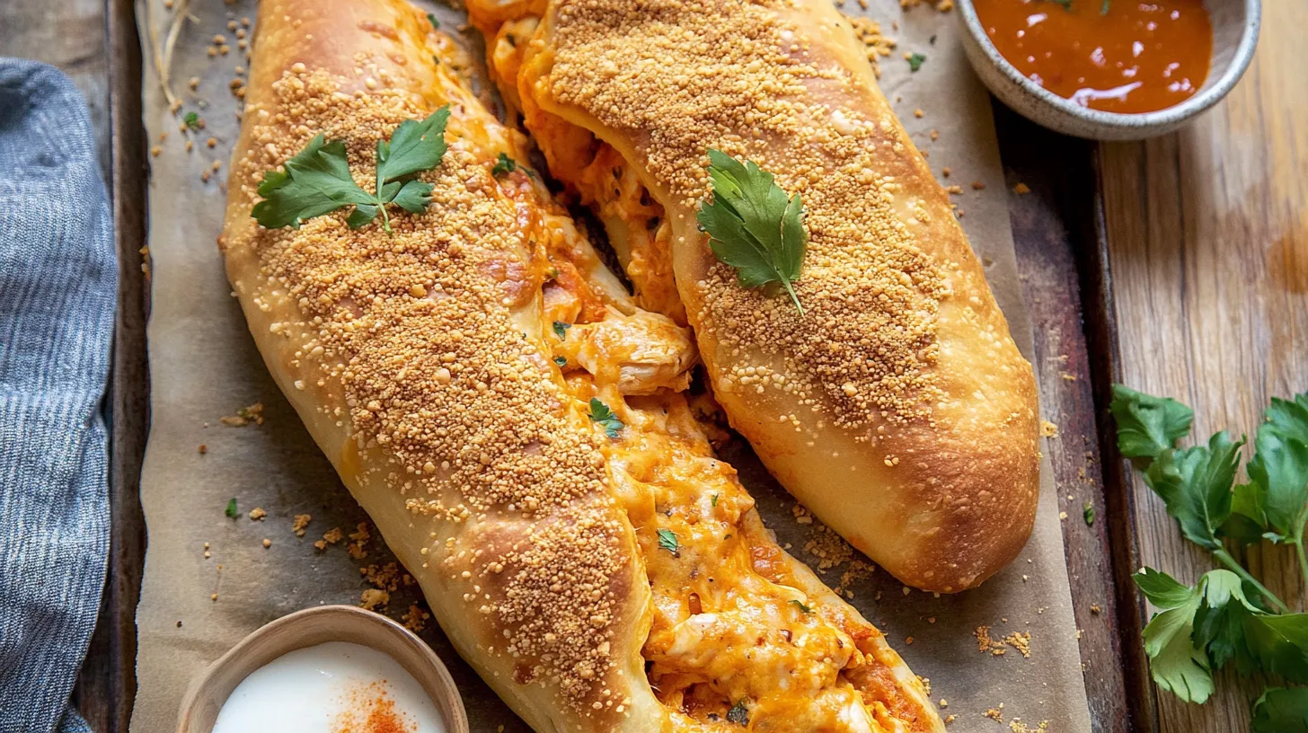 Classic Buffalo Chicken Stromboli Loaf