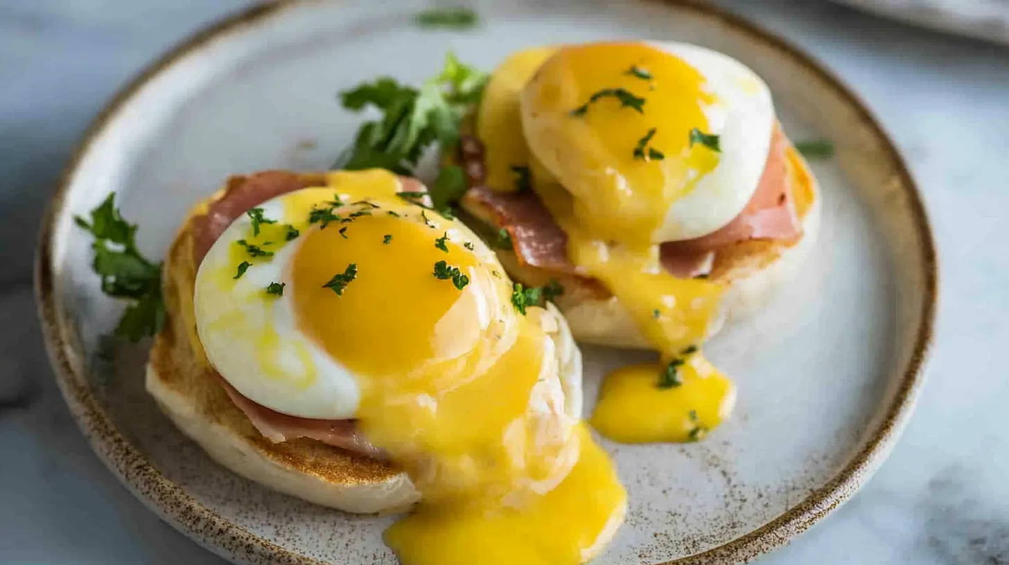 Classic Eggs Benedict recipe with Hollandaise Drizzle
