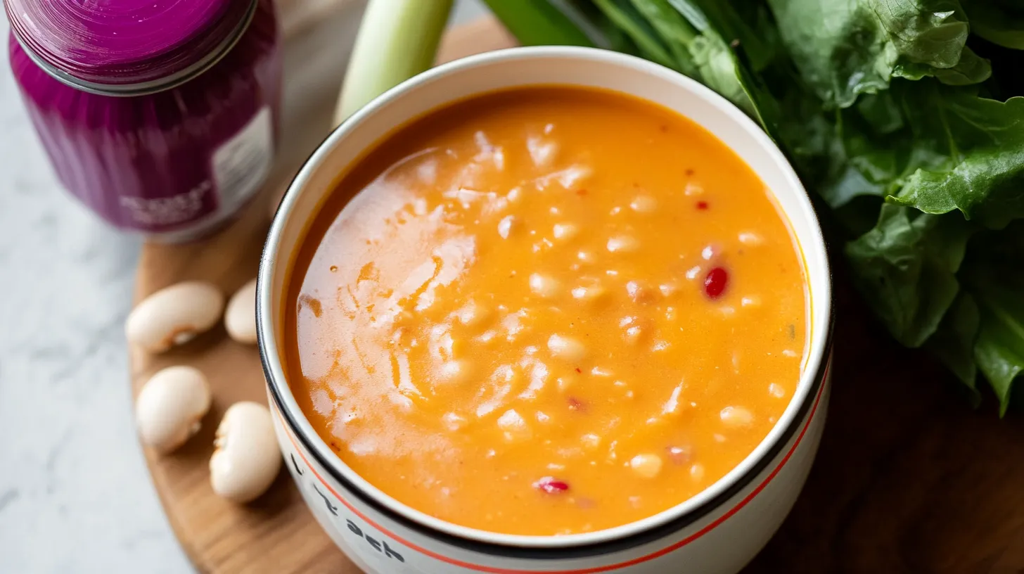 Dense Bean Salad Served with Garnishes