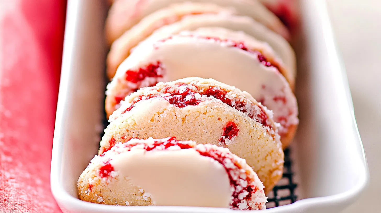 Festive Cherry Shortbread Cookies