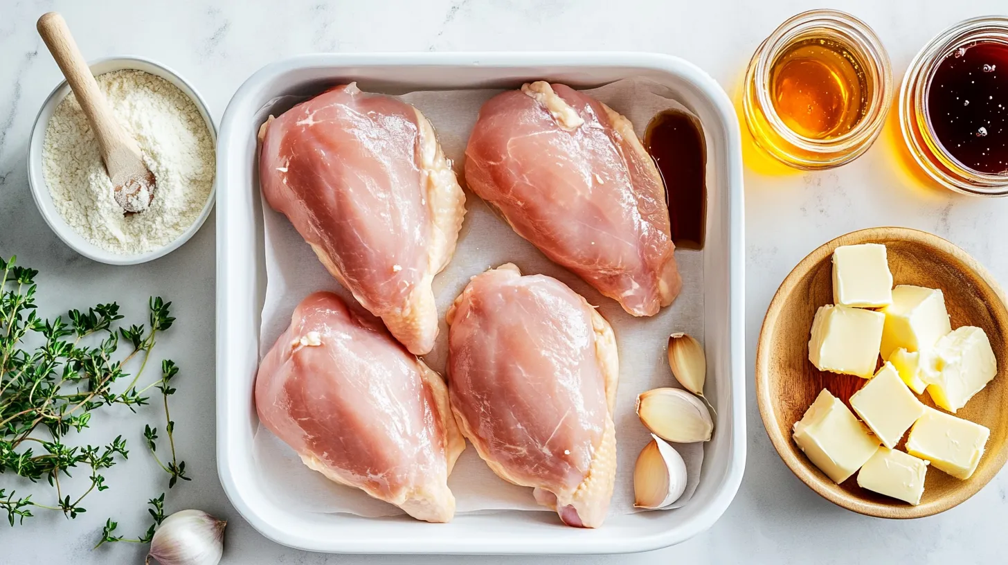 Raw Chicken Medallions with Ingredients