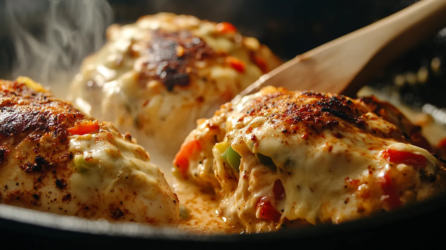 Stuffed Chicken Oozing with Cheese