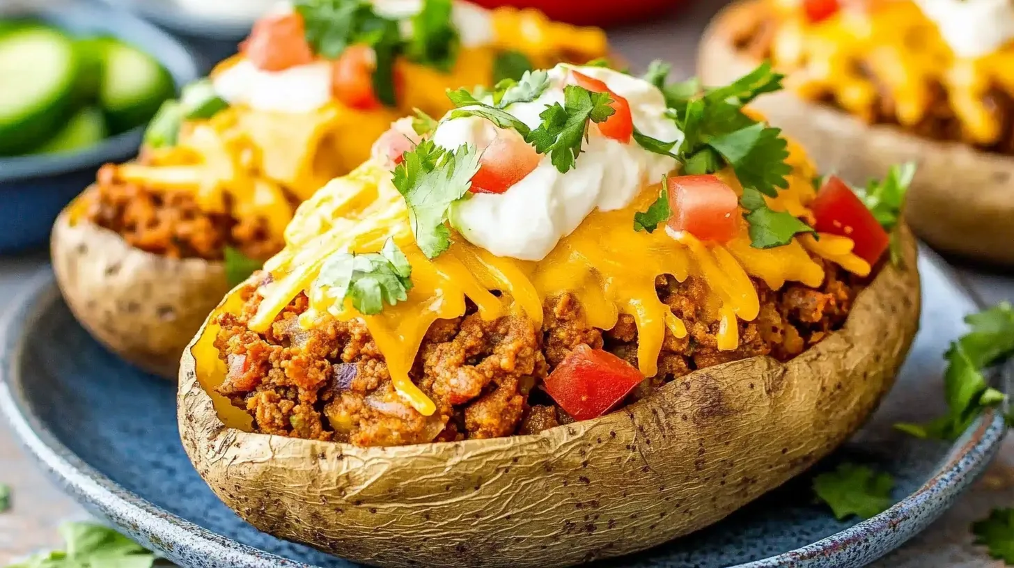 Taco Stuffed Baked Potatoes