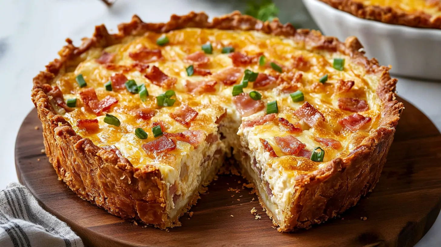 hash-brown-crust-quiche-with-bacon-and-green-onions