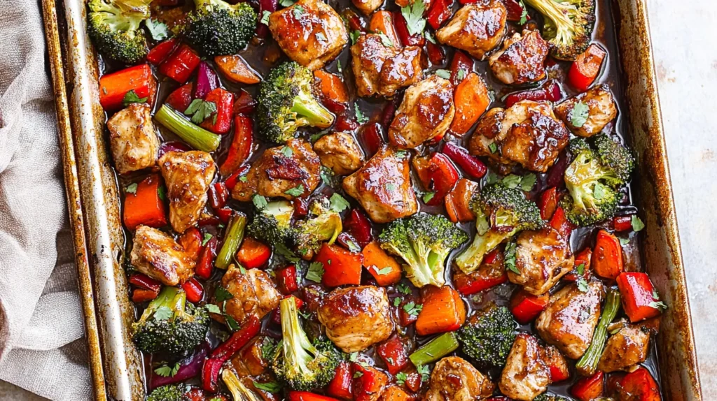 sheet-pan-teriyaki-chicken-broccoli-peppers-carrots (2)