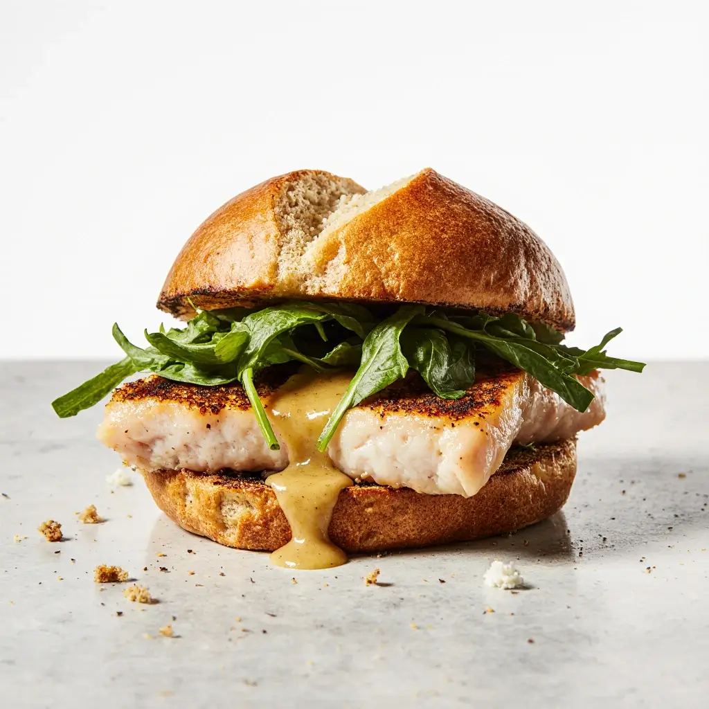 French Chicken Dijon Recipe used as sandwich filling with baguette