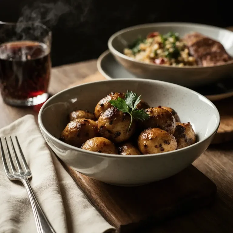 how to serve air fryer mushrooms recipe with parsley and garlic