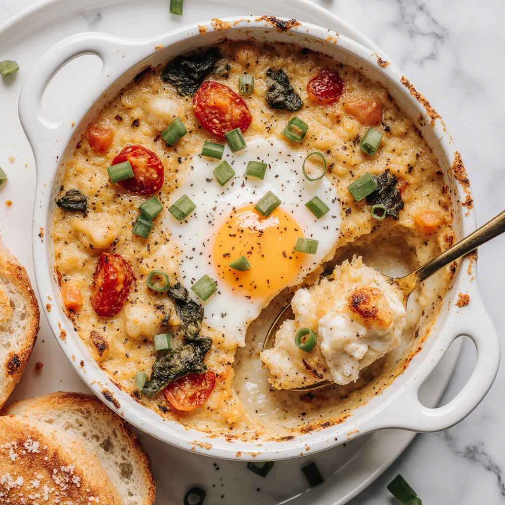 Mediterranean Baked Feta Eggs
